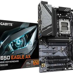 GIGABYTE B650 Eagle AX AM5 LGA 1718 AMD B650 ATX Motherboard, DDR5, Triple M.2 (1x PCIe 5.0 M.2 + 2X PCIe 4.0 M.2), USB 3.2 Gen2x2 Type-C, AMD Wi-Fi 6