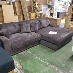 Chocolate brown sofa