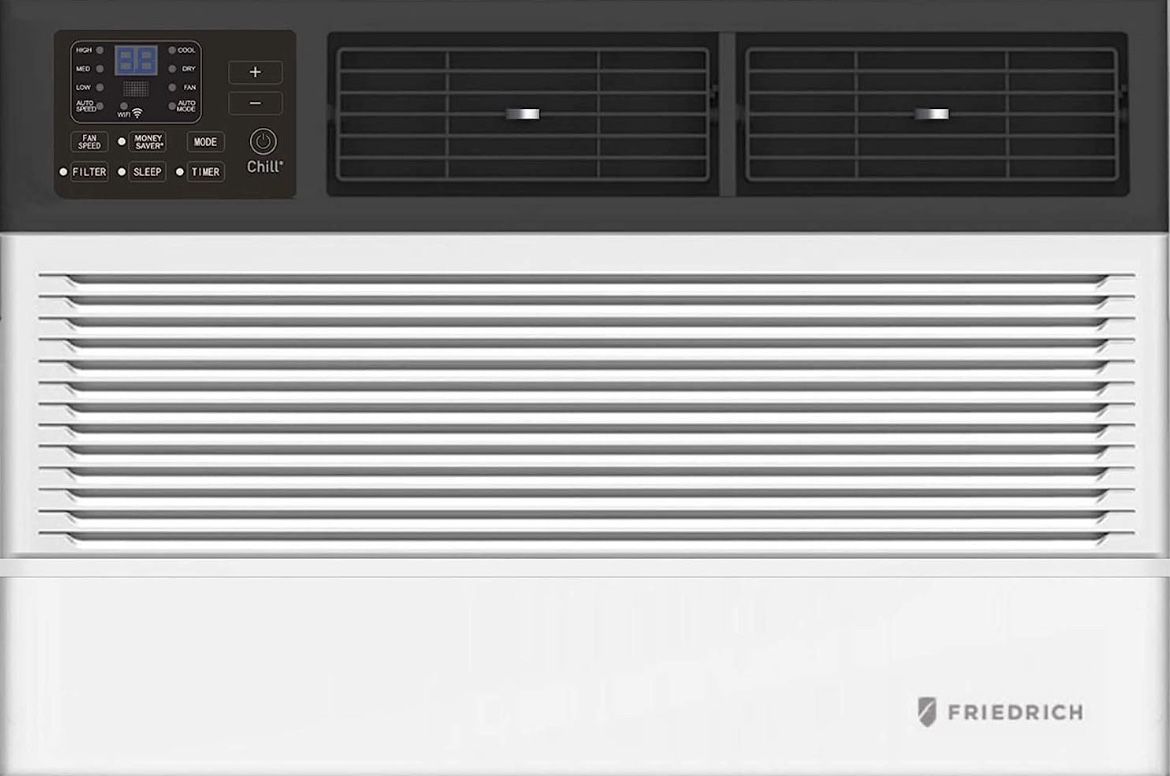 Friedrich CCW15B10A Chill Premier Smart Air Conditioner Wall & Window Unit, WiFi Mobile Control, White, Cooling Capacity (15,000 BTU)
