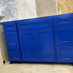 Cabinet Custom Two Doors Six Drawers Soft Close 48"x21" 