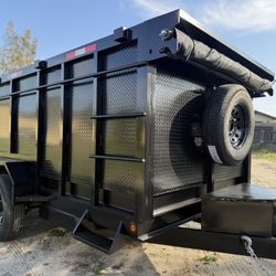 ☘️New 8x4x14 SCISSOR LIFT Hydraulic Dump Trailer Fully Loaded ☘️💪🏻