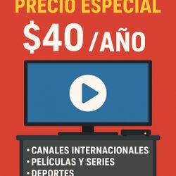 IPTV Latino – 12 Meses por $40 | Canales, Películas, Series y Deportes