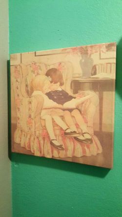 Pretty Boy and Girl Canvas print..1ftx1ft..Grwat for childs room!
