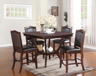 Brand new brown counter high dining set