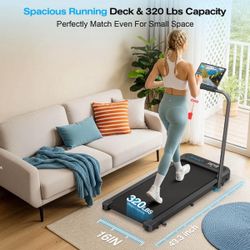New-TM037 Folding Treadmill With Incline 320LBS Capacity