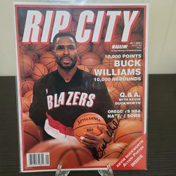 Buck Williams Autograph Blazers NBA basketball magazine 