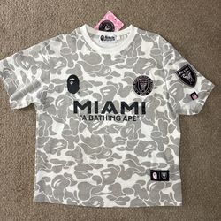 BAPE x Inter Miami CF Camo Tee 'White'