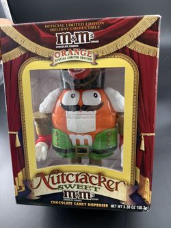 Adorable M&M's Nutcracker Xmas Orange Candy Dispenser Special Edition