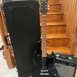 Epiphone SG (Mint) W/ Hardshell Case, Fender Amp