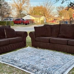 Ashley Furniture Sofa And Love Seat With Pillows 