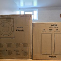 Brand New Klipsch Speakers And Subwoofer