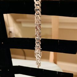 Solid 925 Sterling Silver Bracelet For Sale