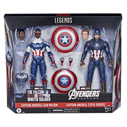 The Falcon and the Winter Soldier & Avengers: Endgame Marvel Legends Captain America Two-Pack