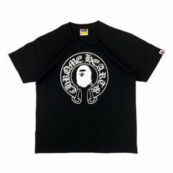Chrome heart x bape shirt