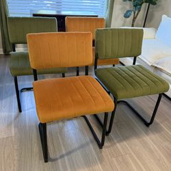 Modern Dining Chairs with Steel Frame