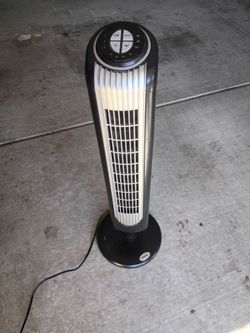 Holmes Black Oscillating Tower Fan.