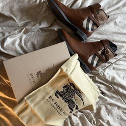 Burberry Brown Leather Ankle Boots