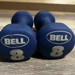 Dumbbell weights 5lbs, 8lbs, 10lbs X2, 25lbs sets w/ rack