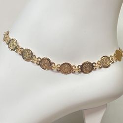 women anklet-14k premium gold plated  ‼️water resistant‼️