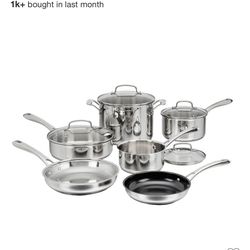 Cuisinart 10PC stainless steel cookware set-5⭐️