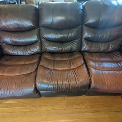 Reclining Leather Sofa And Loveseat