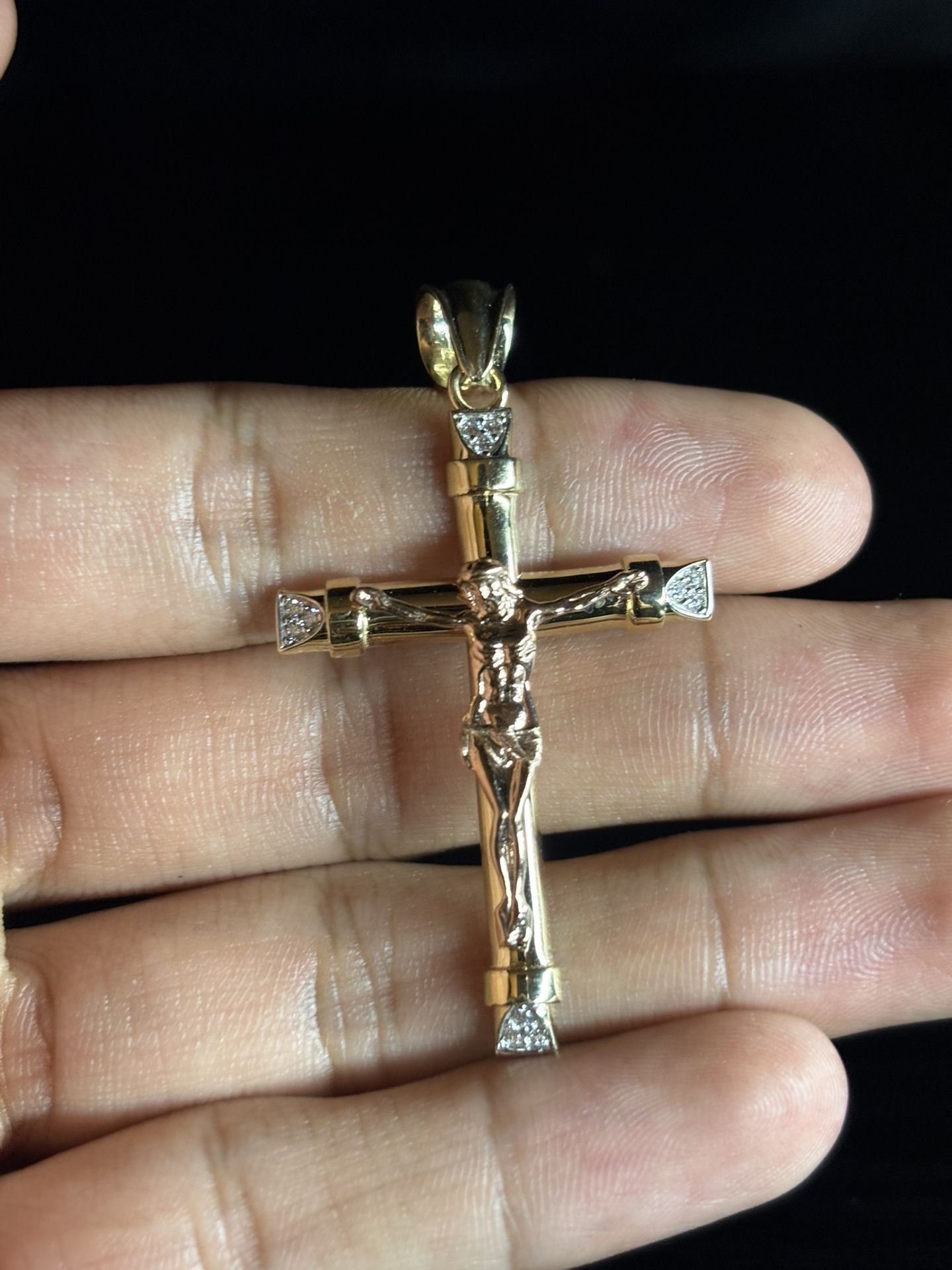 14k Gold Jesus Cross Pendant