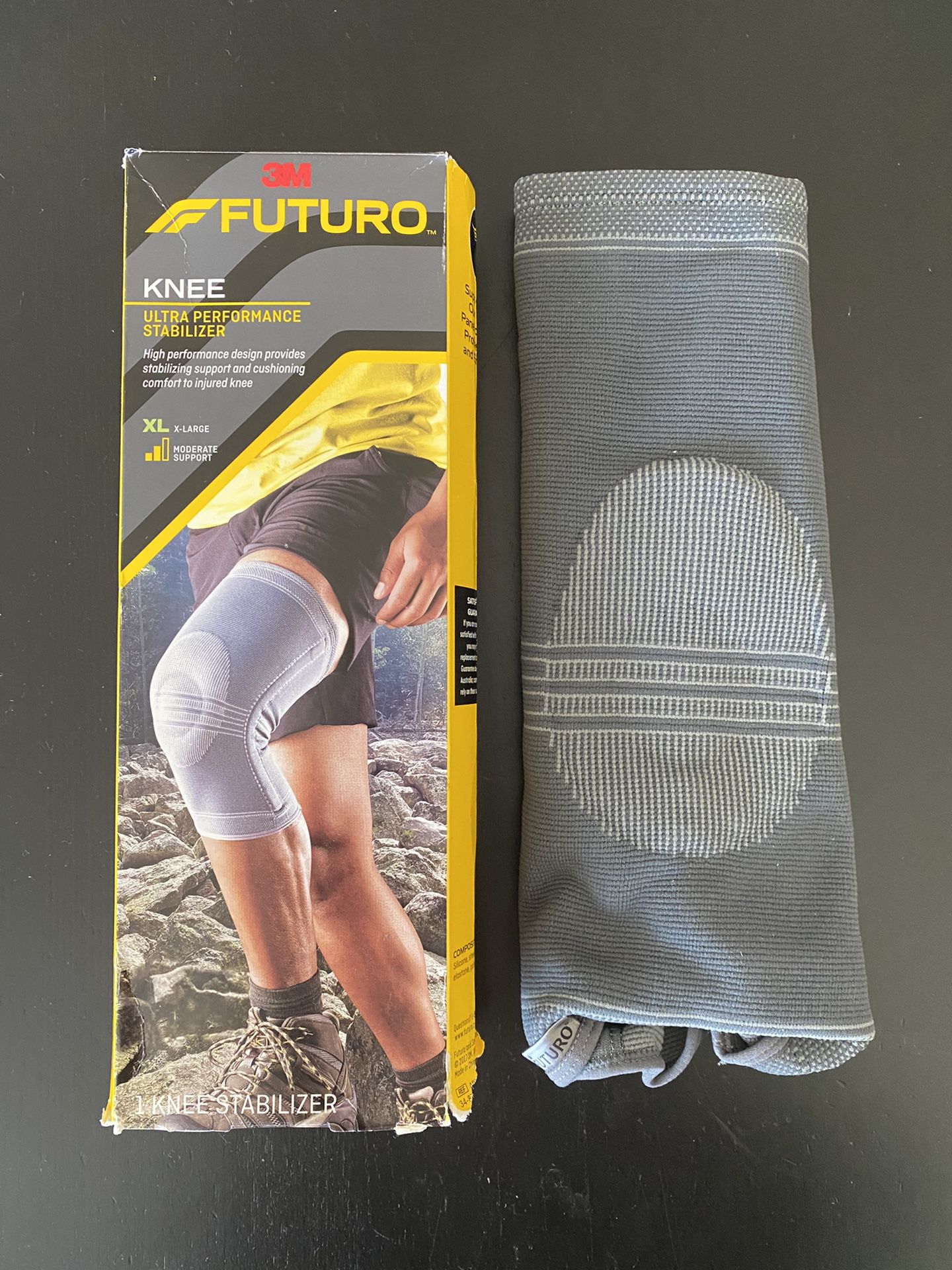 NEW FUTURO KNEE ULTRA PERFORMANCE SUPPORT STABALIZER IN GREY, XL