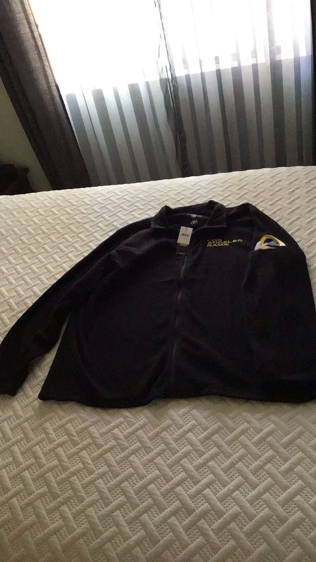 Women LA Rams Fleece Zipper Jacket 2XL