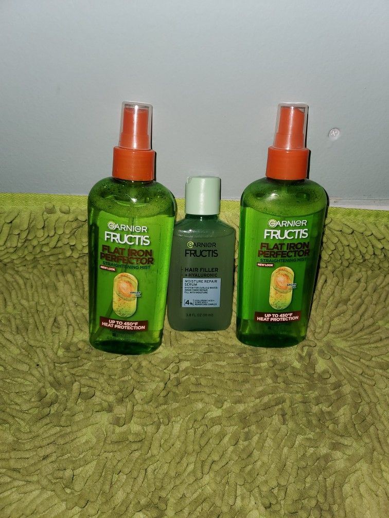 2 Straightening Mist 6oz/1 Serum 3.8oz Garnier Fructis
