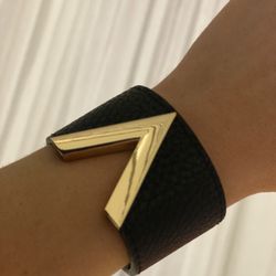 Black And Gold Leathet Bracelet Christmas Gift 🎁 