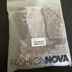 Fashion Nova Rya leopard Mesh Cami And Midi Skirt Set