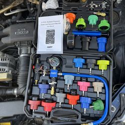 Coolant pressure testing kit