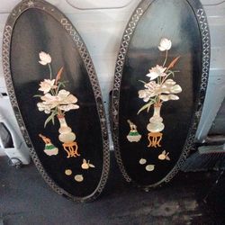 Vintage Chinese Wall Decor Panel ...