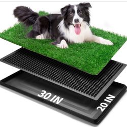 Indoor Dog Potty Grass with Tray Large, Reusable Dog Pee Grass Pad with Tray, Artificial Grass Turf