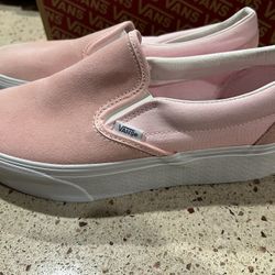 Vans Classic Slip Ons Pink Size 10.5 New In Box
