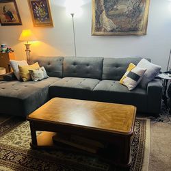 Sectional Couch With Storage Futon And Extra Wide Chair 