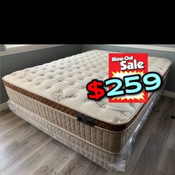 King Organic Cloud Edition Europillow Top 12inch Mattress!!