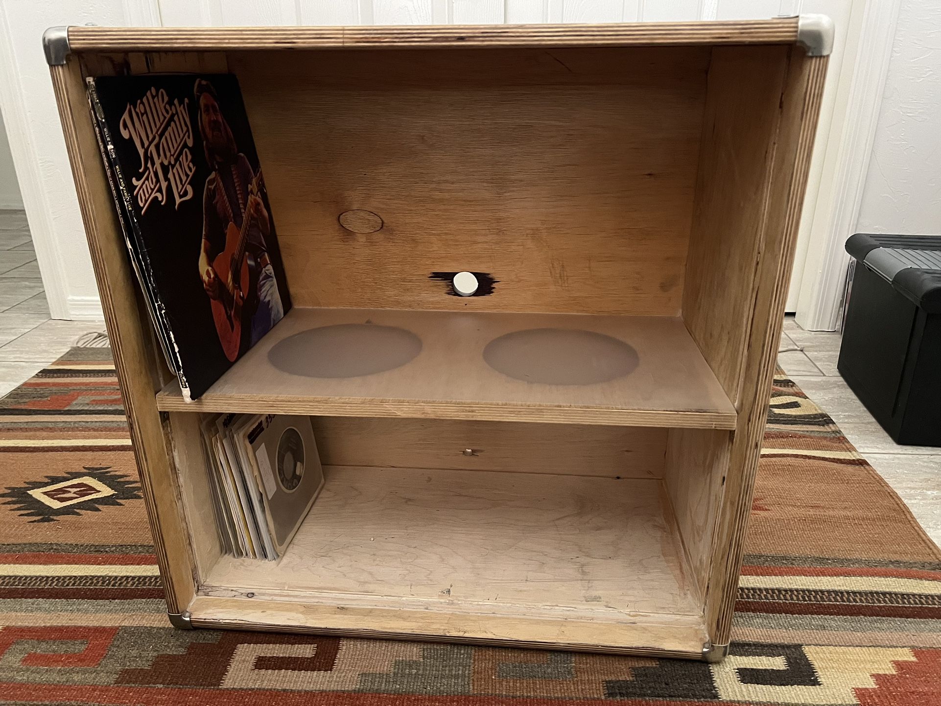 Vintage Guitar Amp Speaker Cabinet Vinyl Record Shelving and Storage