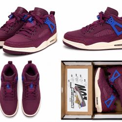 Air Jordan Spizike Low GS “Bordeaux/Hyper Royal” – Size 4Y