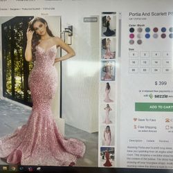 Peaches Mermaid blush Dress 