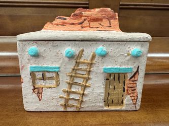 Southwest Pueblo Ceramic Decorative Boxes – Set of 2