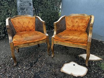 Two Vintage Wooden Chairs