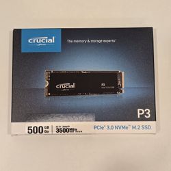 Crucial P3 500GB NVMe M.2 SSD (Brand New)