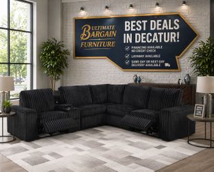  Power Reclining Sectional with Console & Speakers