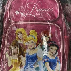 Disney Princess Backpack- Belle, Aurora, Cinderella, Ariel, Snow White