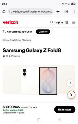 Galaxy z8 fold Samsung  carrier unlocked