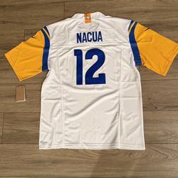 Men’s LA Rams New Nacua FUSE stitched Jersey,  S to 3Xl