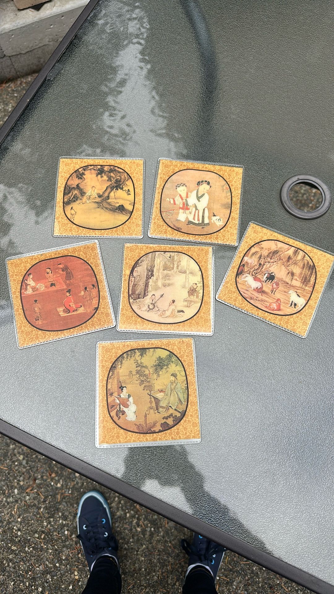 6 Ancient Chinese Dynasty Coaster Set ( Vintage ) 