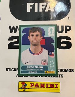 Green border Christian Pulisic World Cup Panini Sticker