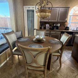 5 Piece Solid Oak Dining Table 